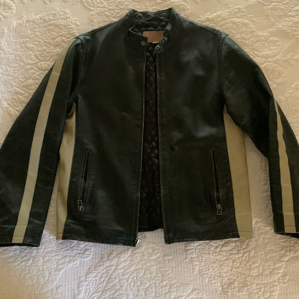 Guess leather jacket size small